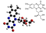 Riboflavin Molecule and Chemical Formula Riboflavin Molecule and Chemical Formula