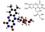 Riboflavin Molecule and Chemical Formula Riboflavin Molecule and Chemical Formula